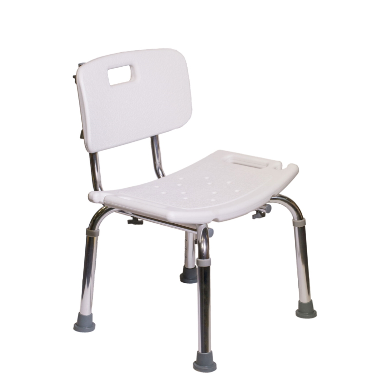 Η Καρέκλα μπάνιου με πλάτη νίκελ της Mobiak 0804454 Η Καρέκλα μπάνιου με πλάτη νίκελ της Mobiak 0804454 είναι εύκολη στη ρύθμιση ύψους, με εργονομική επιφάνεια καθίσματος