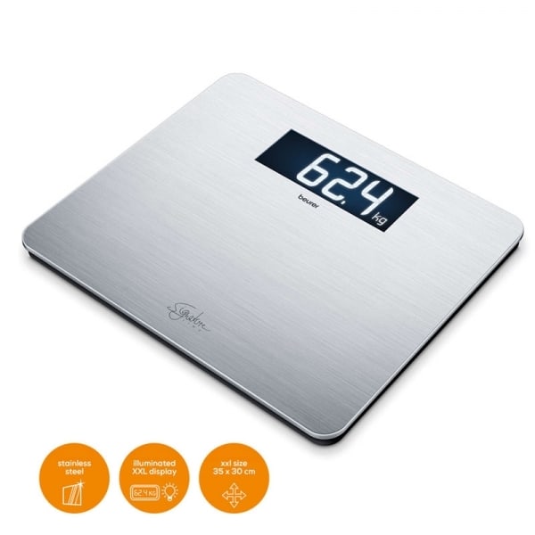 Η Ανοξείδωτη ζυγαριά GS 405 Signature Line  αποτελείται από φωτιζόμενη XXL οθόνη με μέγεθος ψηφίων 49 χιλ. και τεχνολογία γρήγορης εκκίνησης.