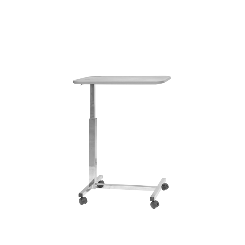 Τραπεζάκι-τροχήλατο-νοσοκομειακό-0811377-2 Το Tροχήλατο νοσοκομειακό τραπεζάκι 0811377 έχει ατσάλινο σκελετό και φρένα στους μπροστινούς τροχούς.