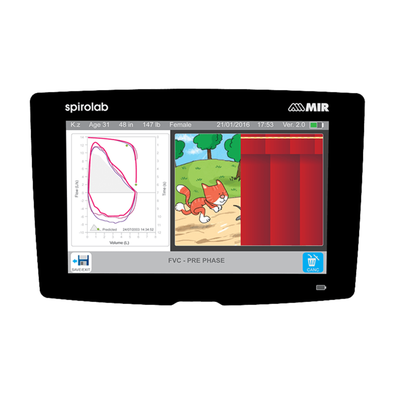 Σπιρόμετρο Spirolab New με FlowMir με Οξύμετρο της MIR 0810600