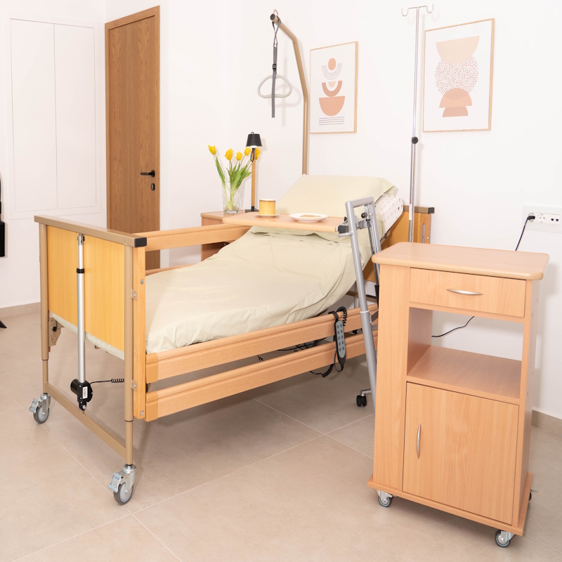 Virgo Κρεβάτι Ηλεκτρικό Πολύσπαστο με Κάγκελα & Αναρτήρα Mobiak 0803152