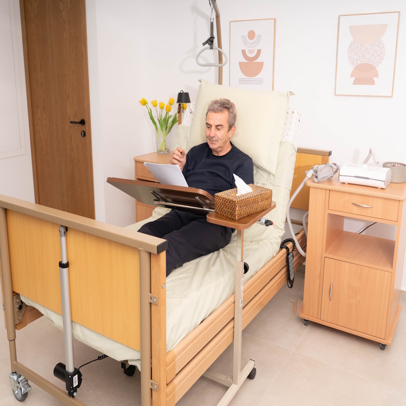 Virgo Κρεβάτι Ηλεκτρικό Πολύσπαστο με Κάγκελα & Αναρτήρα Mobiak 0803152