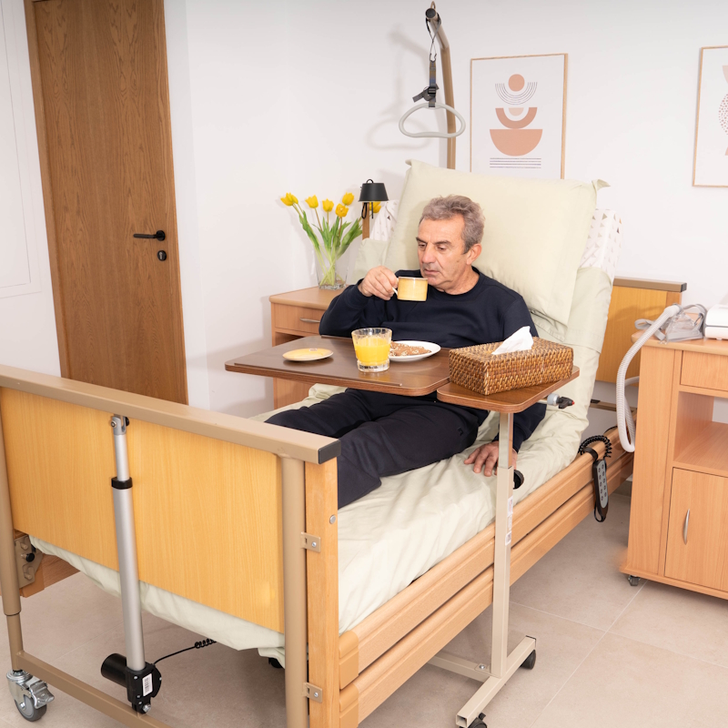 Virgo Κρεβάτι Ηλεκτρικό Πολύσπαστο με Κάγκελα & Αναρτήρα Mobiak 0803152