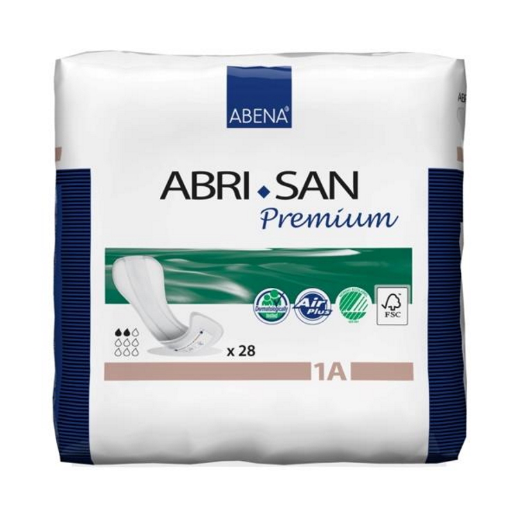 σερβιέτα-abri-san-no1a-28-τμχ Η Σερβιέτα Abri-San No1A 28 τμχ είναι ειδικά σχεδιασμένη για όλους τους τύπους ακράτειας, από την ελαφριά έως την πολύ βαριά.