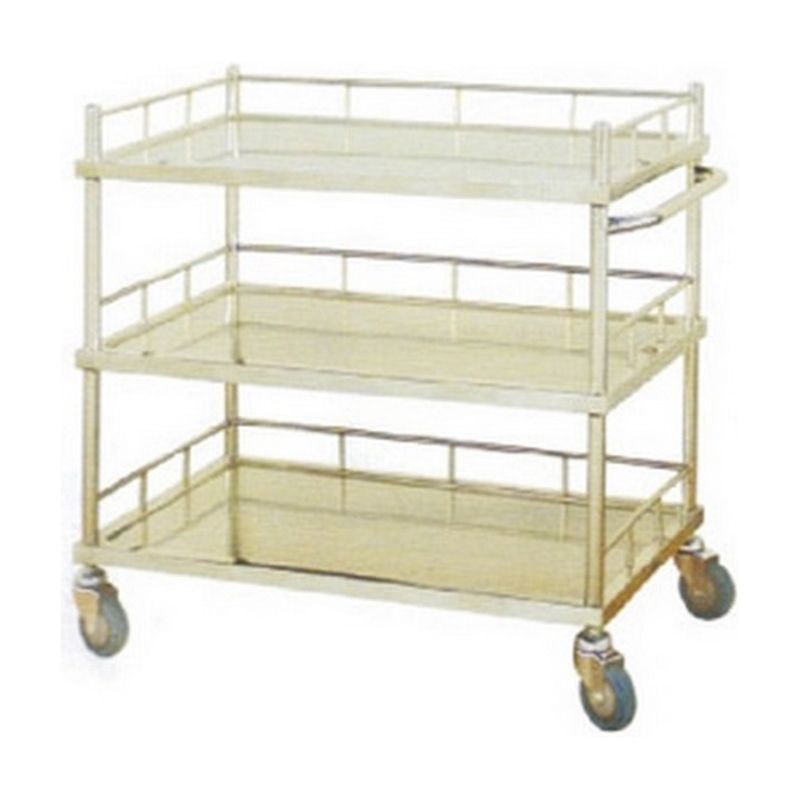 Τροχήλατο Τραπέζι Με 3 Ράφια Inox KB 128 Μαρινόπουλος