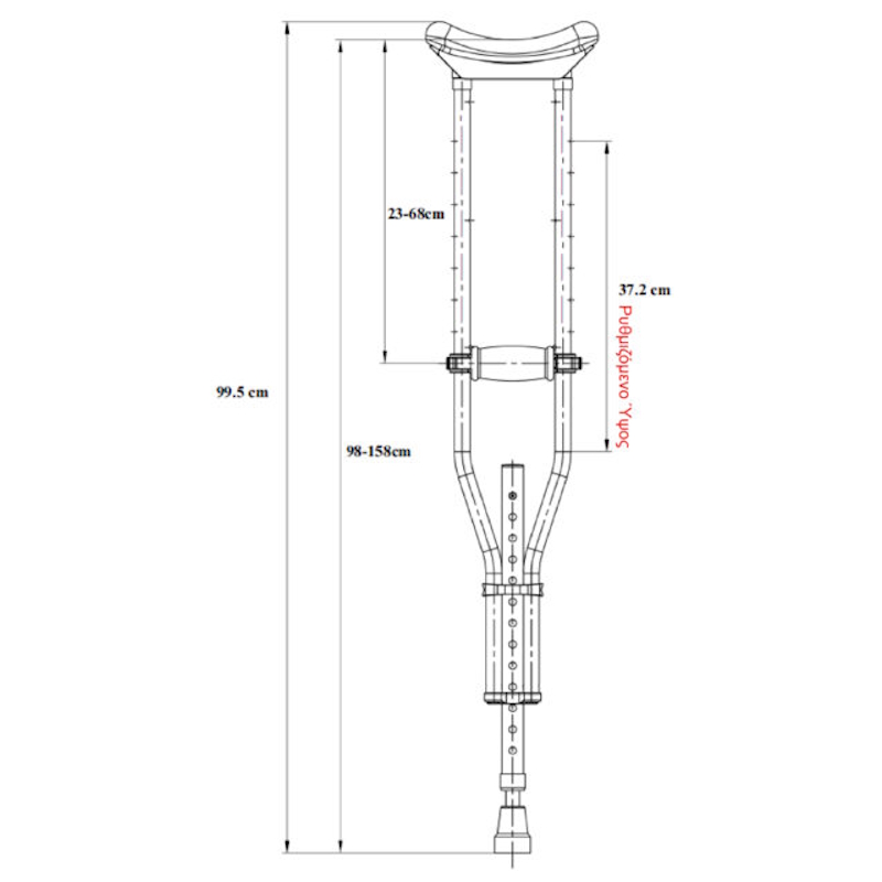 Πατερίτσες Universal 0804594 MobiakCare 3 Πατερίτσες Universal 0804594 MobiakCare