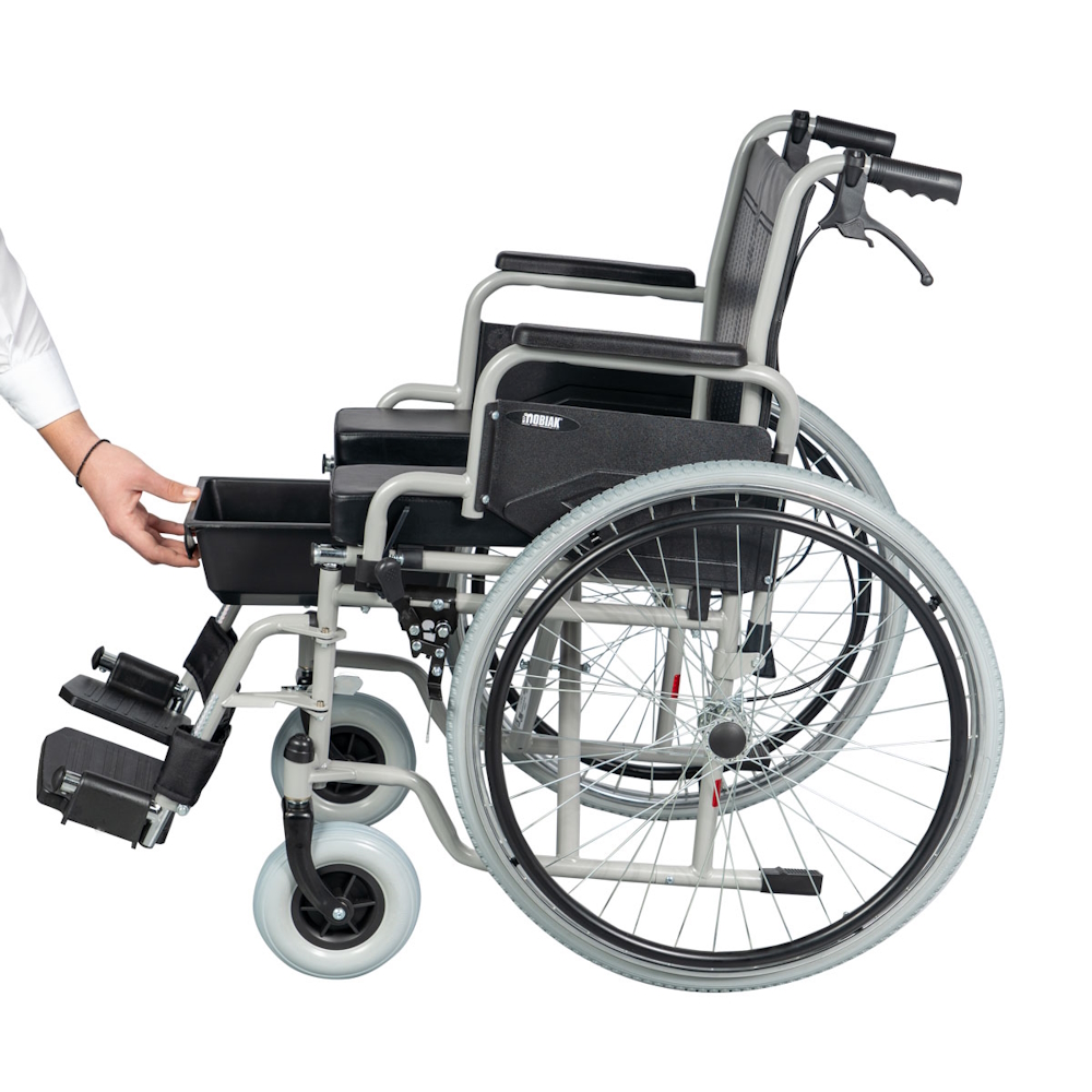 Αναπηρικό Αμαξίδιο Ενισχυμένο Με Δοχείο 46cm 24” MOBIAKCARE 0811608