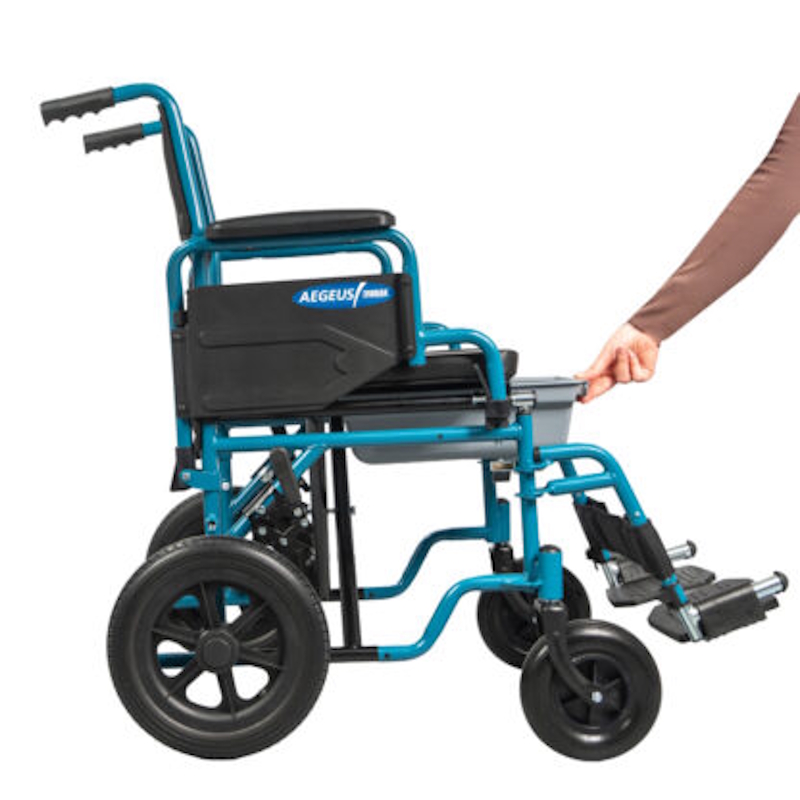 Χειροκίνητο Αναπηρικό Αμαξίδιο με δοχείο U-Shape Aegeus