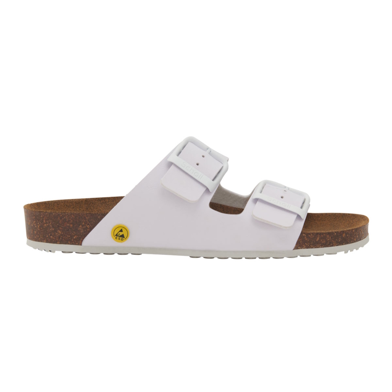 CORK PRO 2 STRAPS WHITE Scholl Professional Cork Pro 2 Straps Ανατομικά Σανδάλια με φελλό