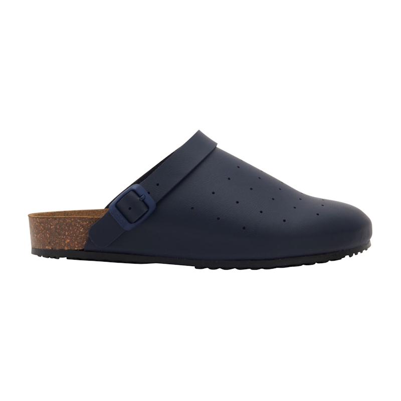 CORK PRO CLOG NAVY BLUE perforated_1 Scholl Professional Cork Pro Clog Punched Ανατομικά Σαμπό με φελλό Mobiak